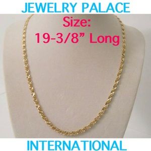 🆕14K Gold Filled Diamon-Cut Designer Necklace.